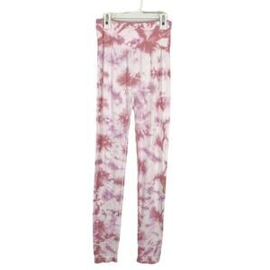 Love Tree Soft Pink White Tie Dye High Waisted Leggings